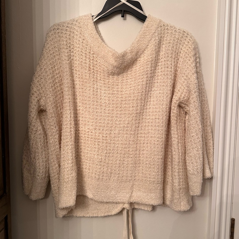 Easel Cream Cowl Neck Sweater